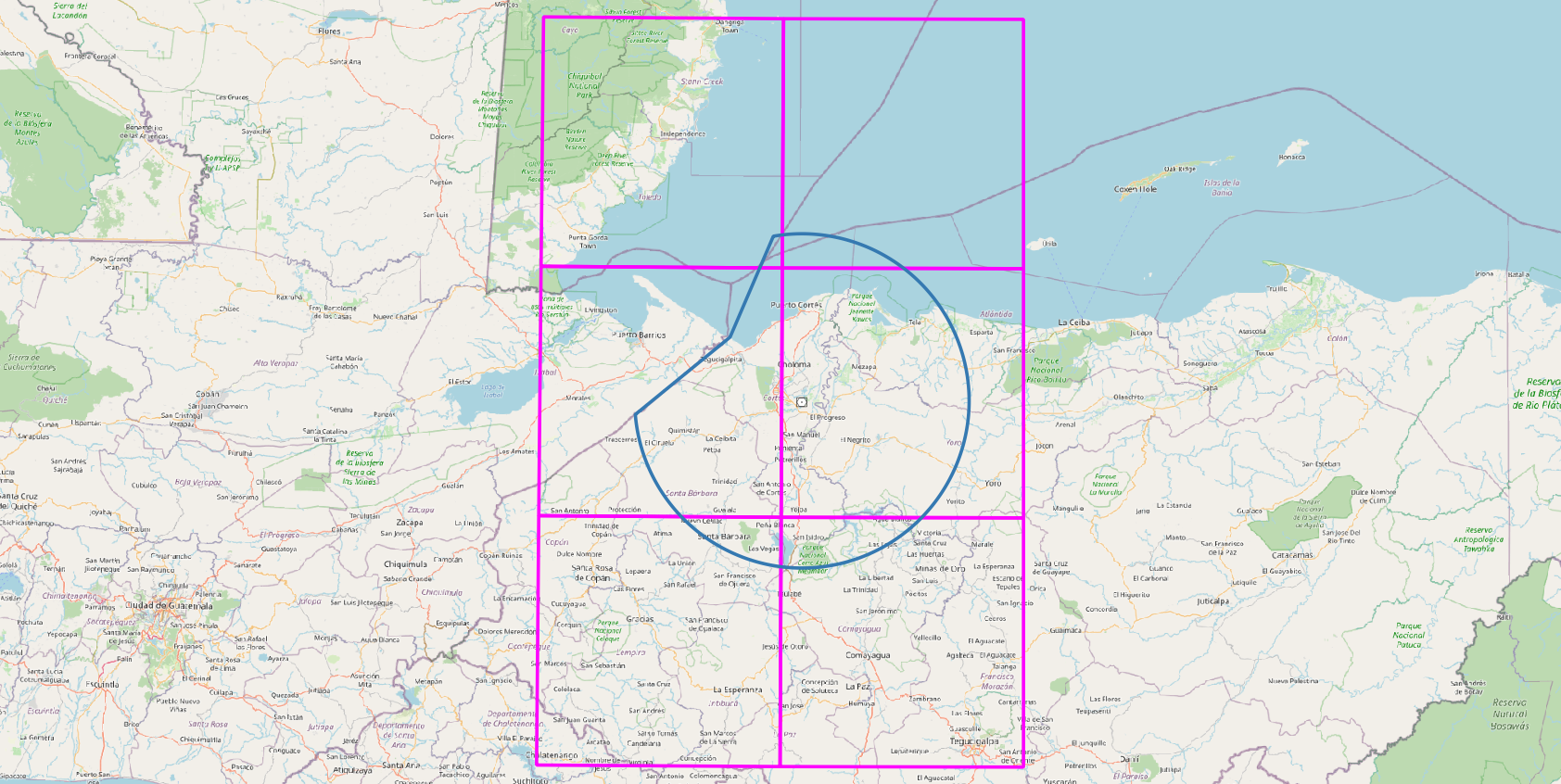 1 degree times 1 degree grid for TMA MHLM