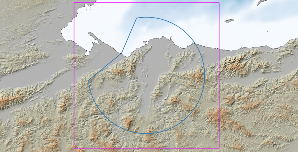 Minimum Bounding Geometry for TMA including 10 NM buffer